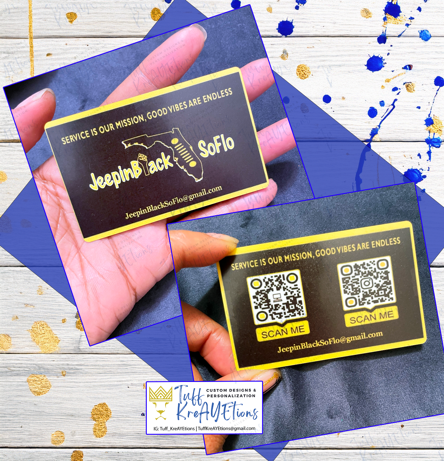 Custom Metal Business Cards Full Color