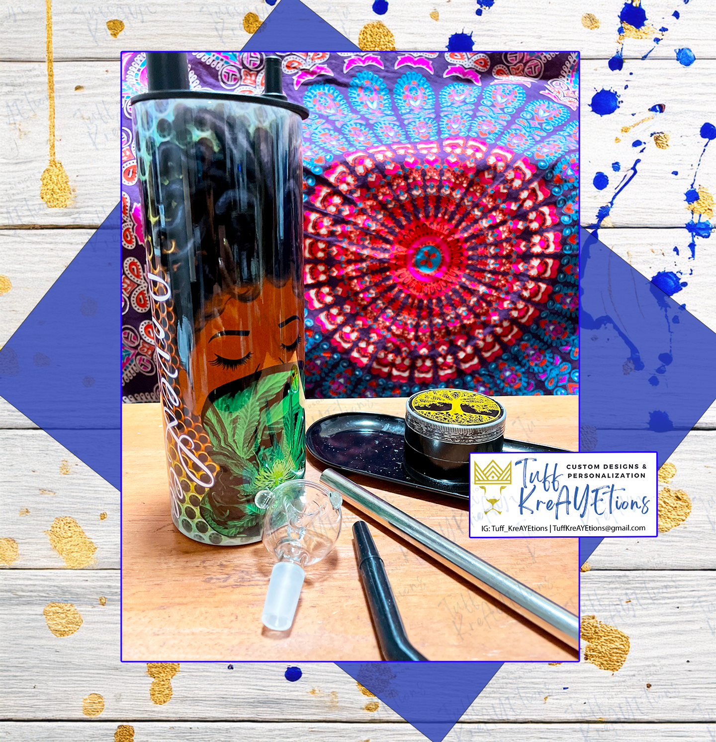 Custom Tumbler Water Pipe