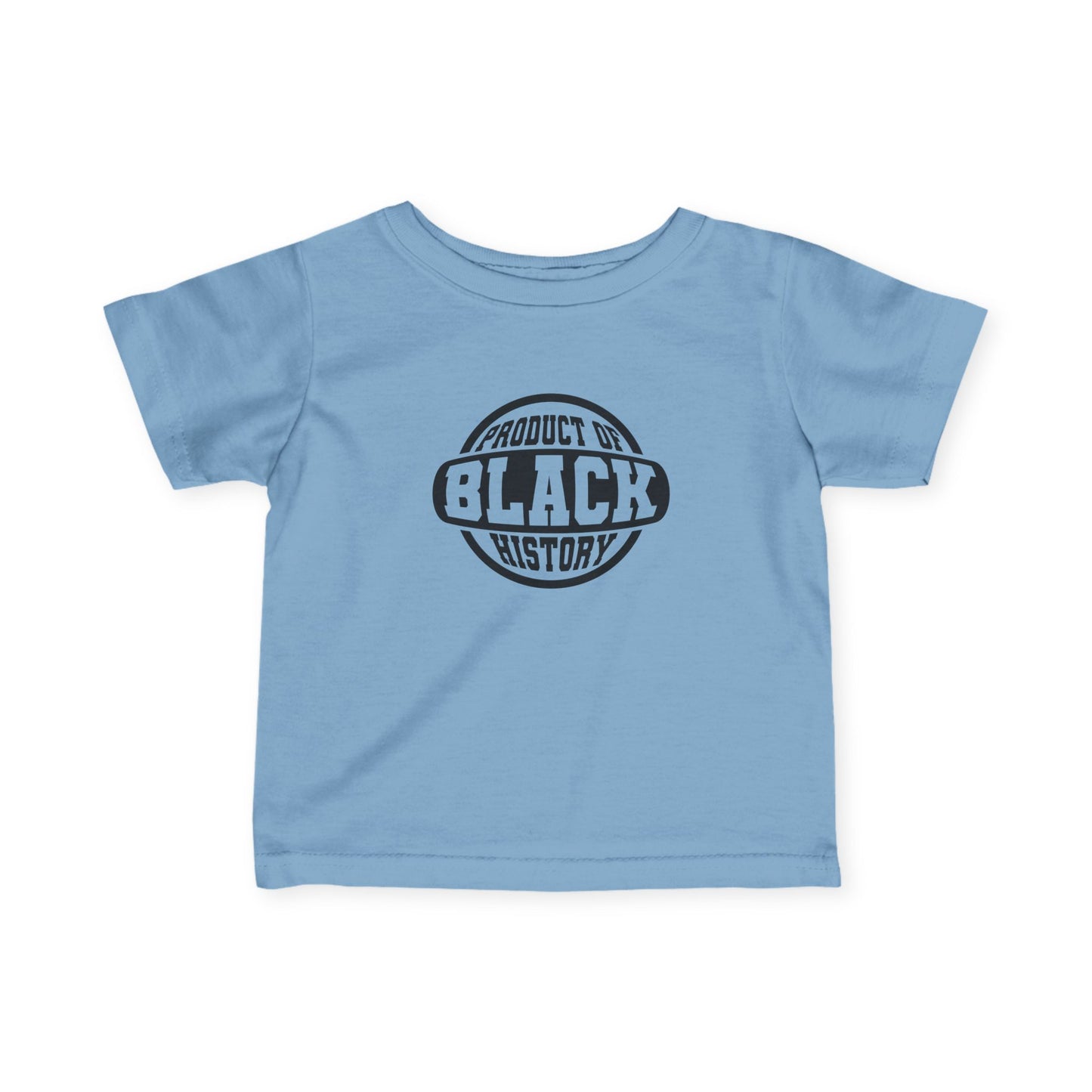 Infant Tee — "Product of Black History" Retro Badge Baby Shirt