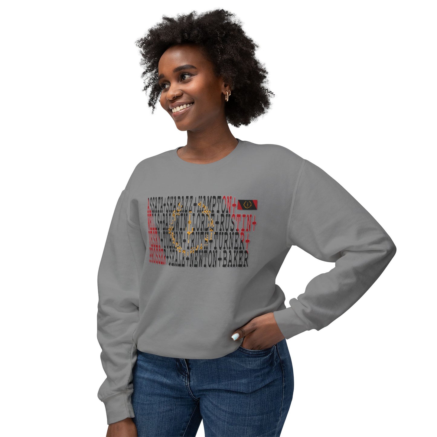 Black American Heritage Flag Sweatshirt — Freedom Fighters Name Design