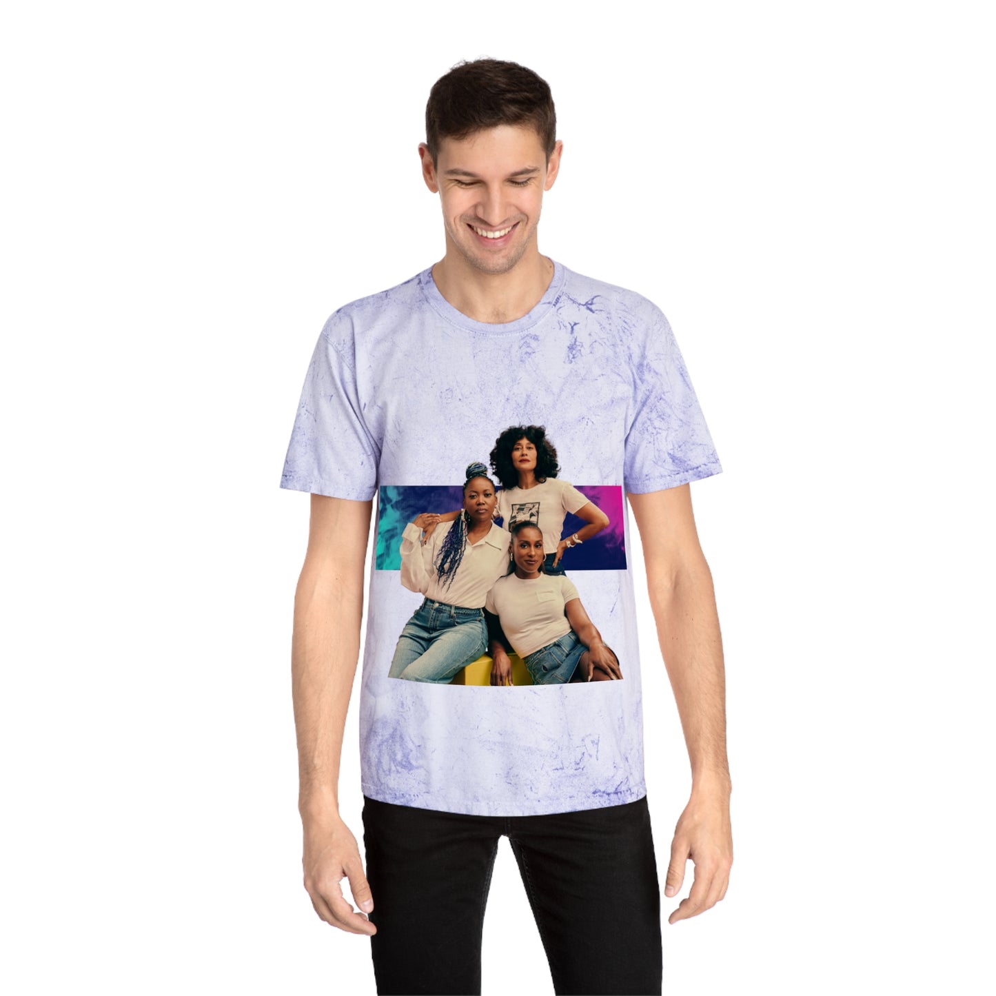 Black Women in Media Photo Tee — Vintage Tie-Dye Crewneck