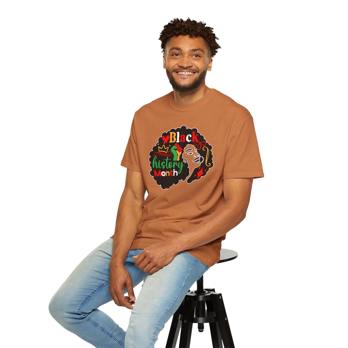 Black History Month Afro Graphic T-Shirt