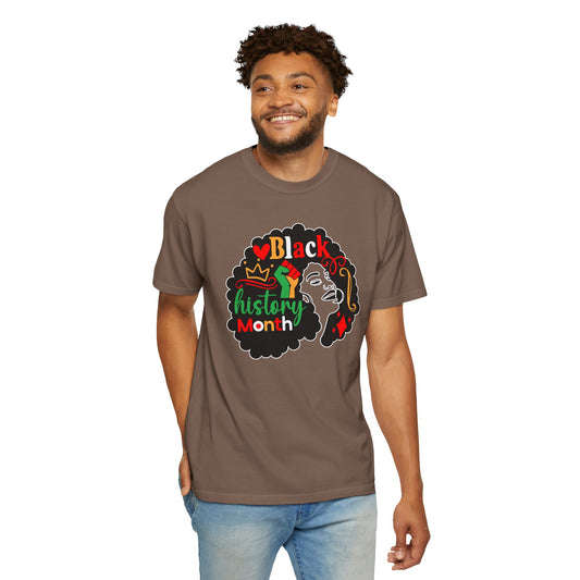 Black History Month Afro Graphic T-Shirt