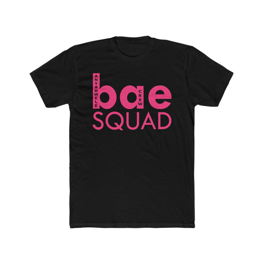 Bae Squad T-Shirt — Neon Pink Graphic Tee for Couples & Friend Groups
