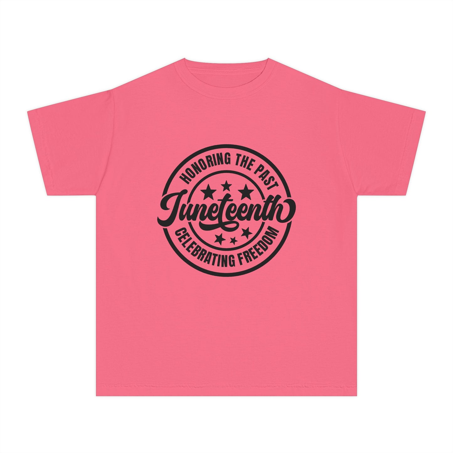 Juneteenth Youth T‑Shirt — "Honoring the Past, Celebrating Freedom" Badge