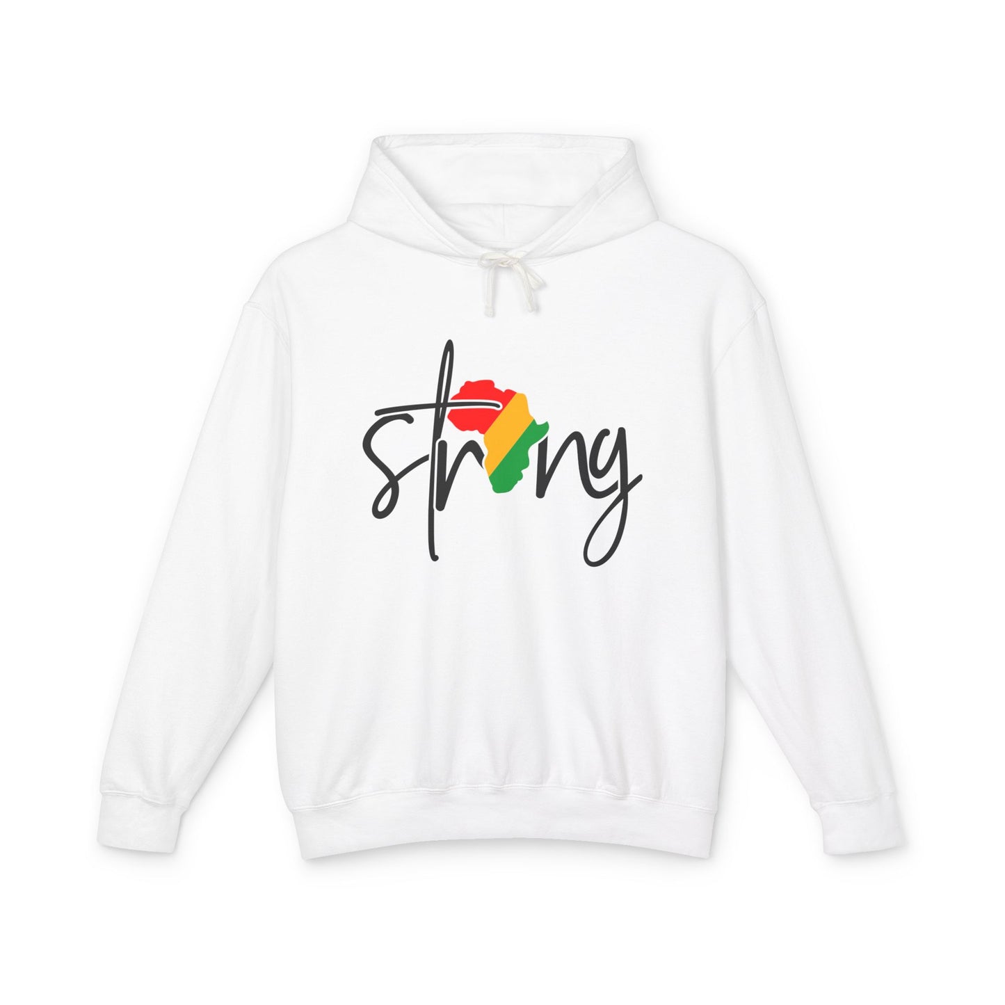 Strong Africa Hoodie — Afrocentric Pride Lightweight Hooded Sweatshirt