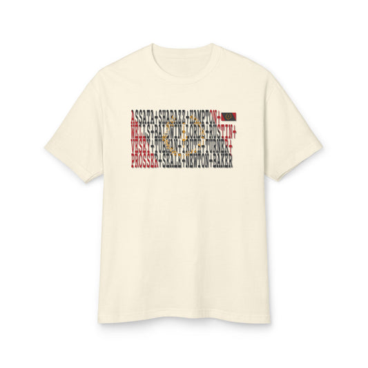 Black American Heritage Flag T-Shirt — Black Freedom Fighters Names Tee