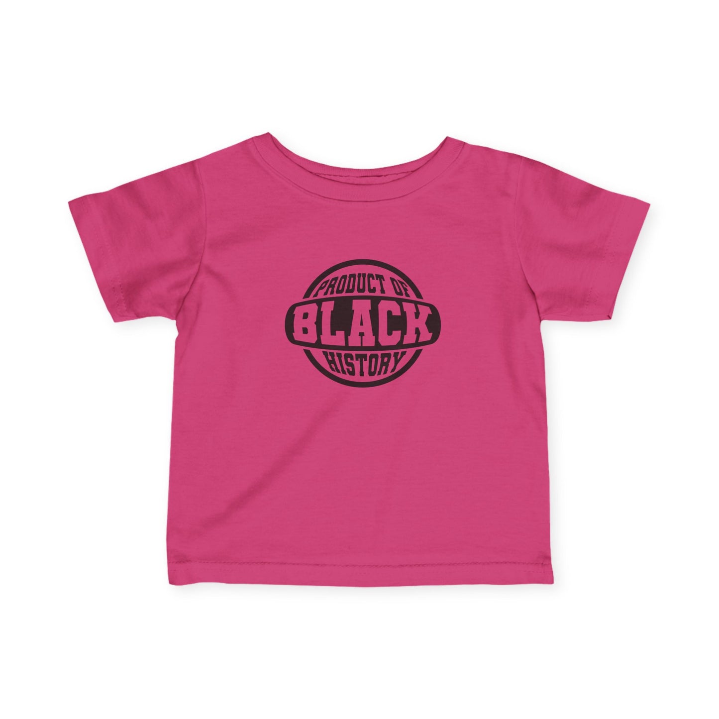 Infant Tee — "Product of Black History" Retro Badge Baby Shirt