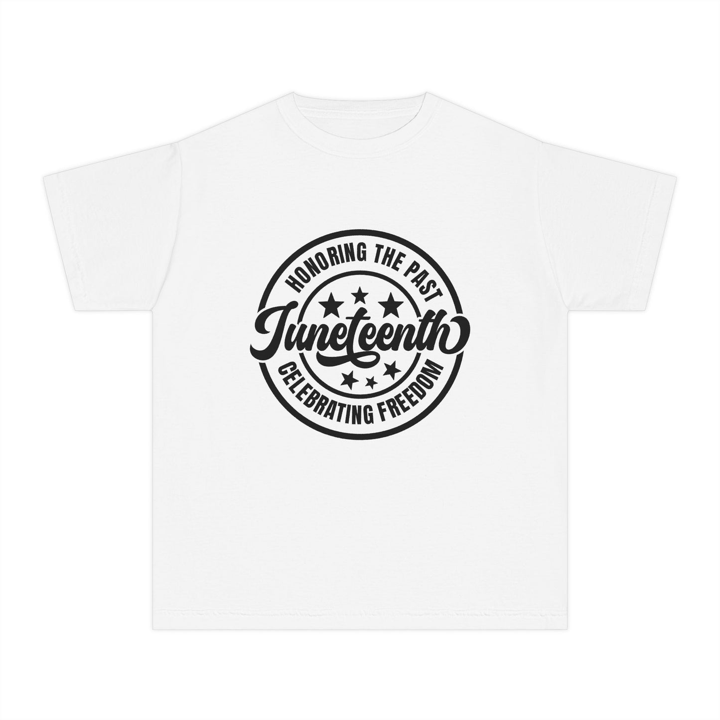 Juneteenth Youth T‑Shirt — "Honoring the Past, Celebrating Freedom" Badge