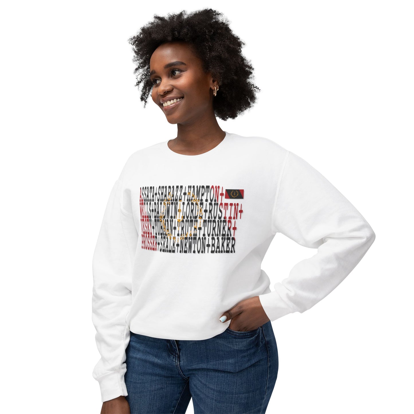 Black American Heritage Flag Sweatshirt — Freedom Fighters Name Design