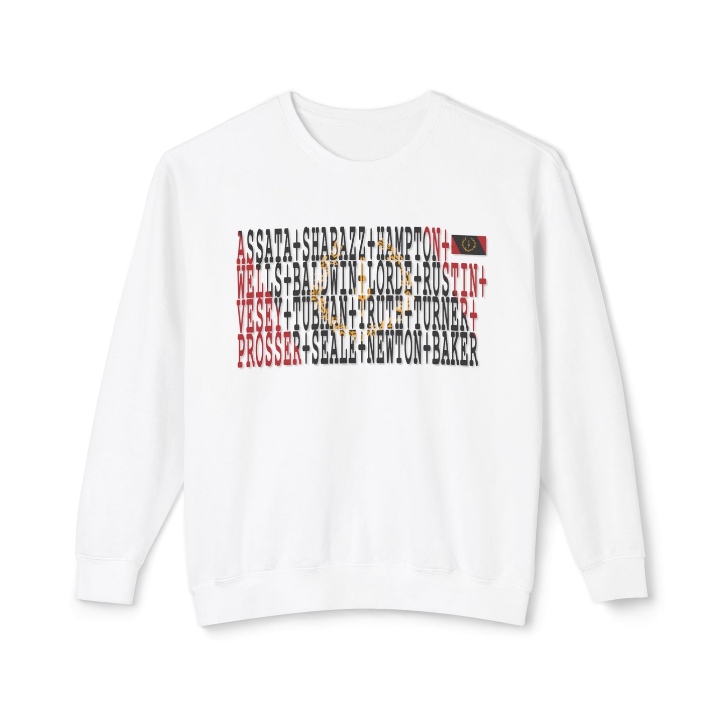 Black American Heritage Flag Sweatshirt — Freedom Fighters Name Design