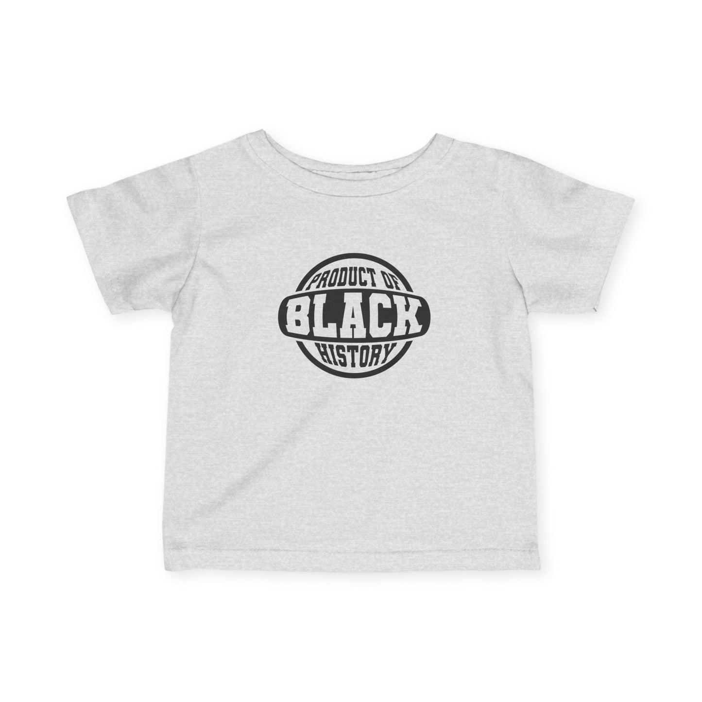 Infant Tee — "Product of Black History" Retro Badge Baby Shirt