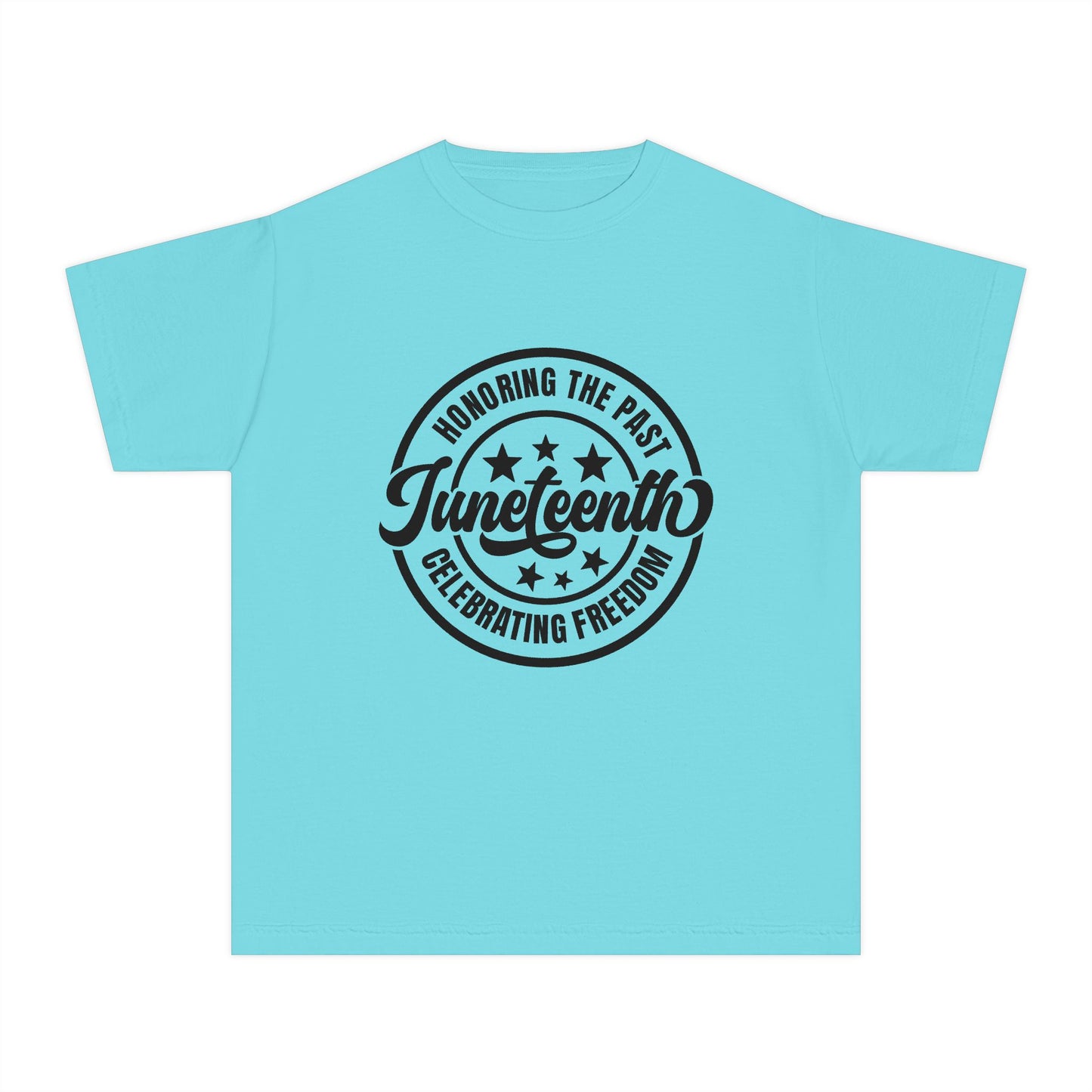Juneteenth Youth T‑Shirt — "Honoring the Past, Celebrating Freedom" Badge