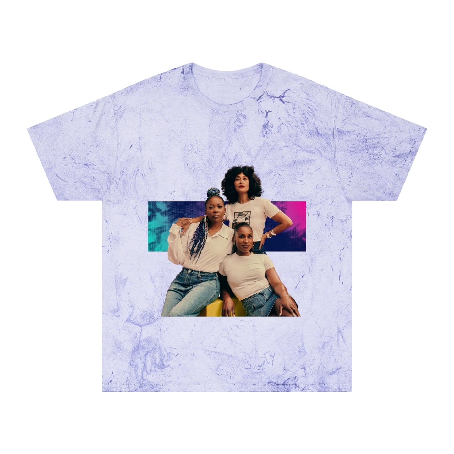 Black Women in Media Photo Tee — Vintage Tie-Dye Crewneck