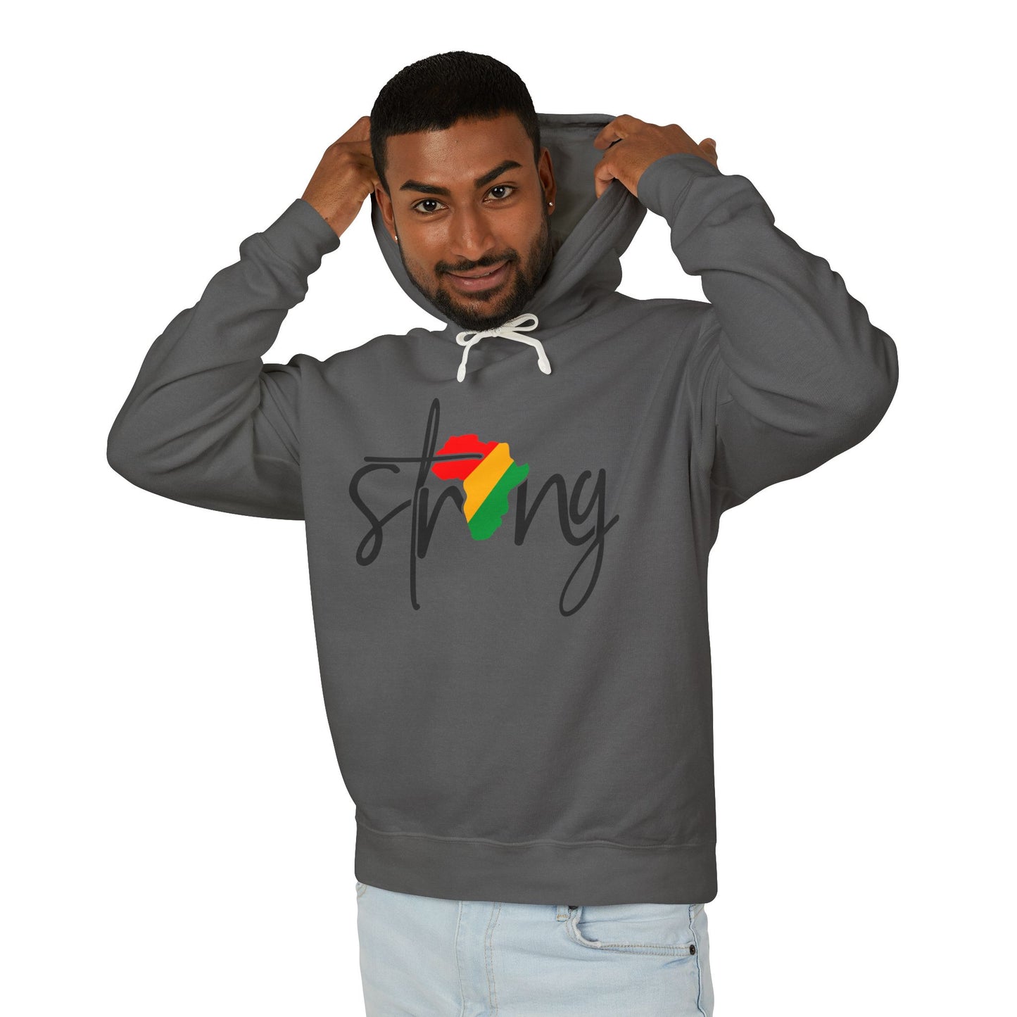 Strong Africa Hoodie — Afrocentric Pride Lightweight Hooded Sweatshirt