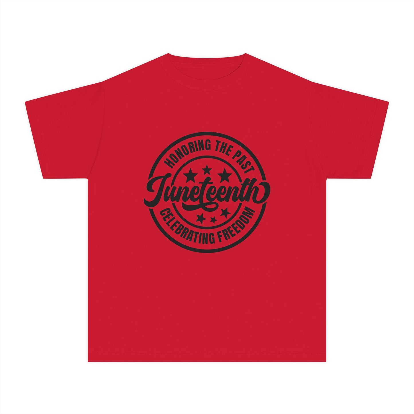 Juneteenth Youth T‑Shirt — "Honoring the Past, Celebrating Freedom" Badge