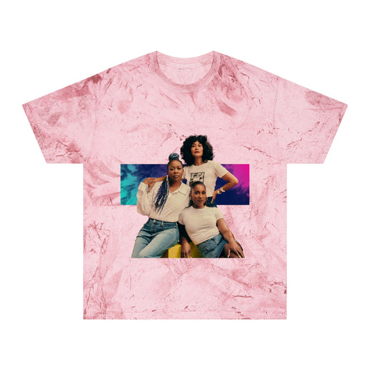 Black Women in Media Photo Tee — Vintage Tie-Dye Crewneck