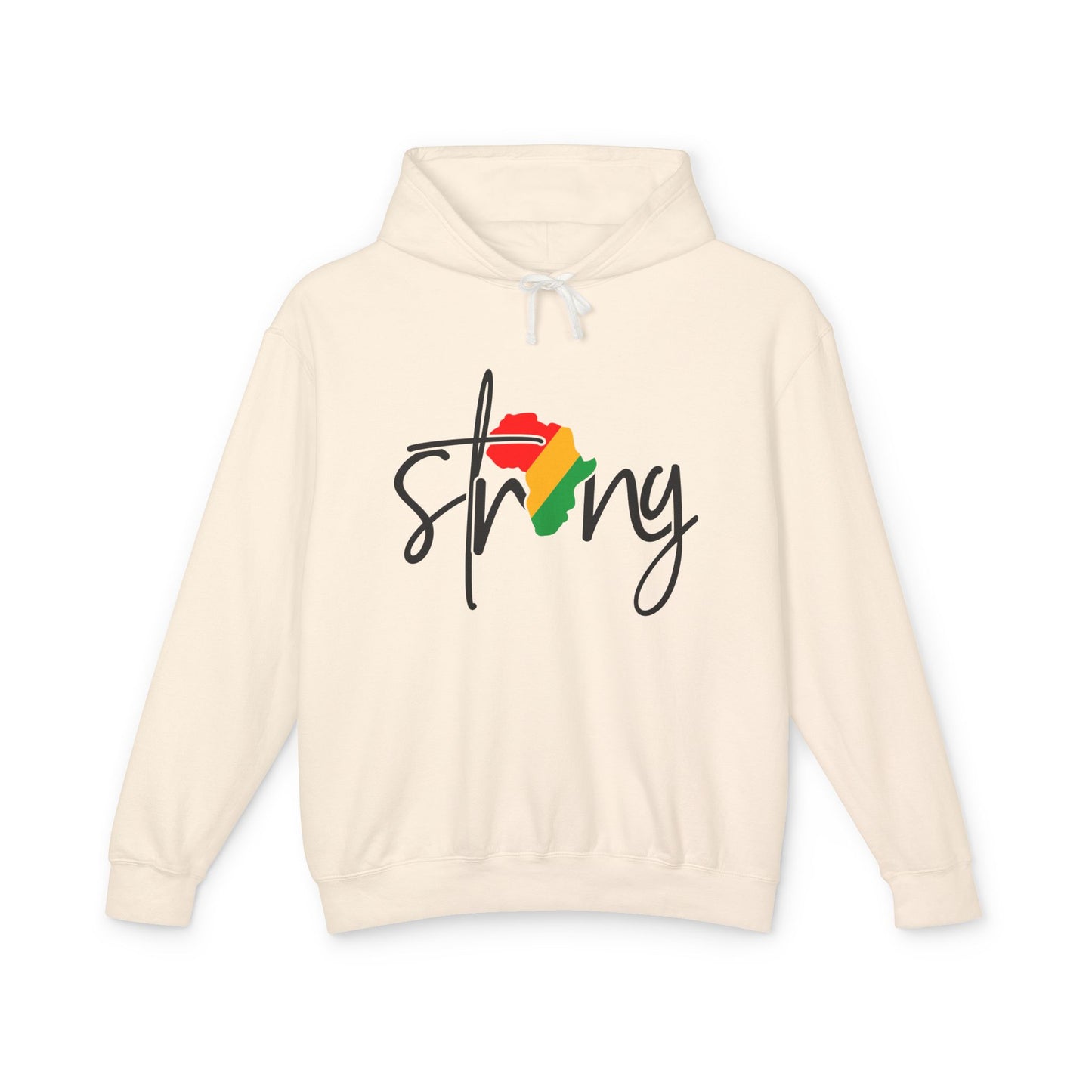 Strong Africa Hoodie — Afrocentric Pride Lightweight Hooded Sweatshirt