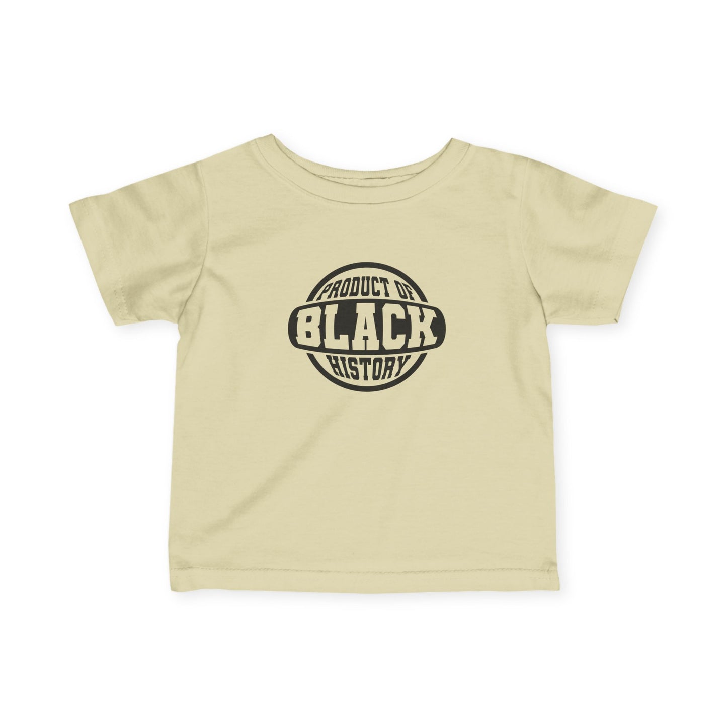 Infant Tee — "Product of Black History" Retro Badge Baby Shirt