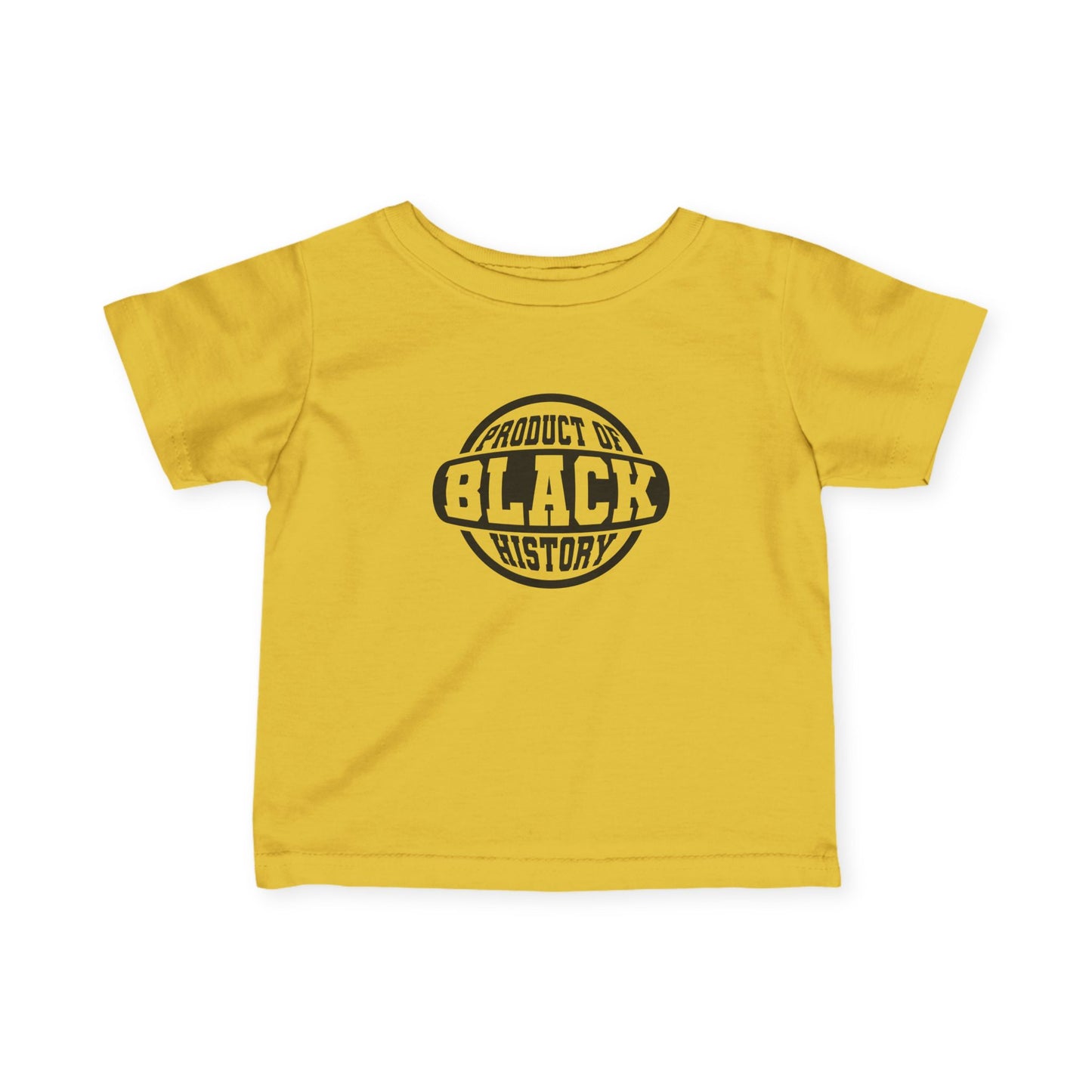 Infant Tee — "Product of Black History" Retro Badge Baby Shirt