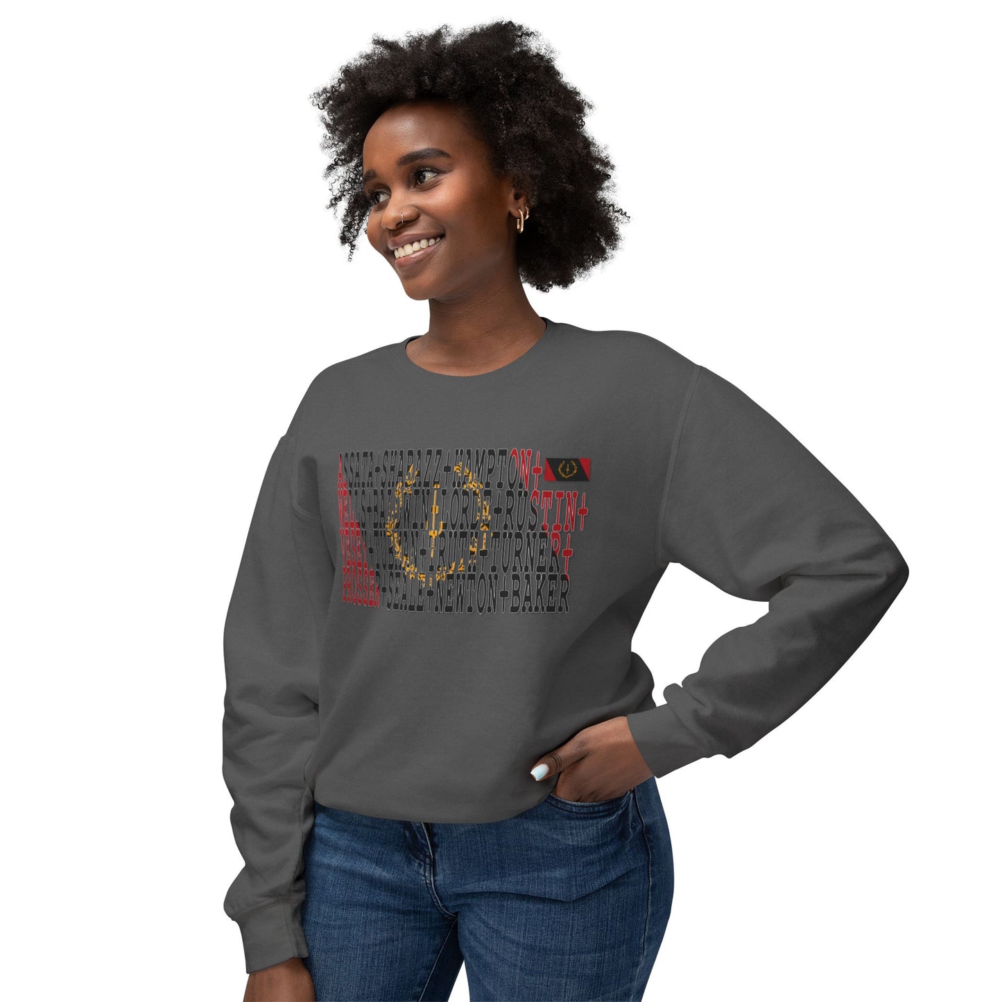 Black American Heritage Flag Sweatshirt — Freedom Fighters Name Design