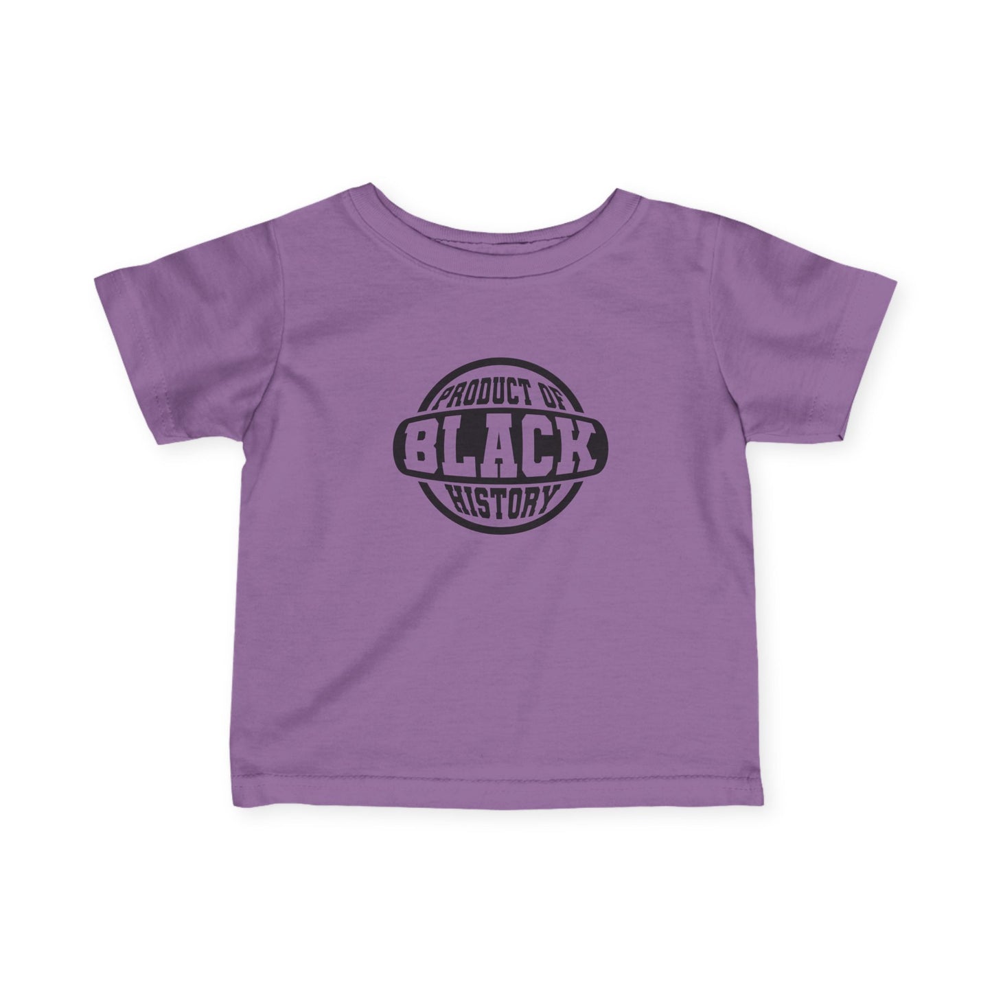 Infant Tee — "Product of Black History" Retro Badge Baby Shirt