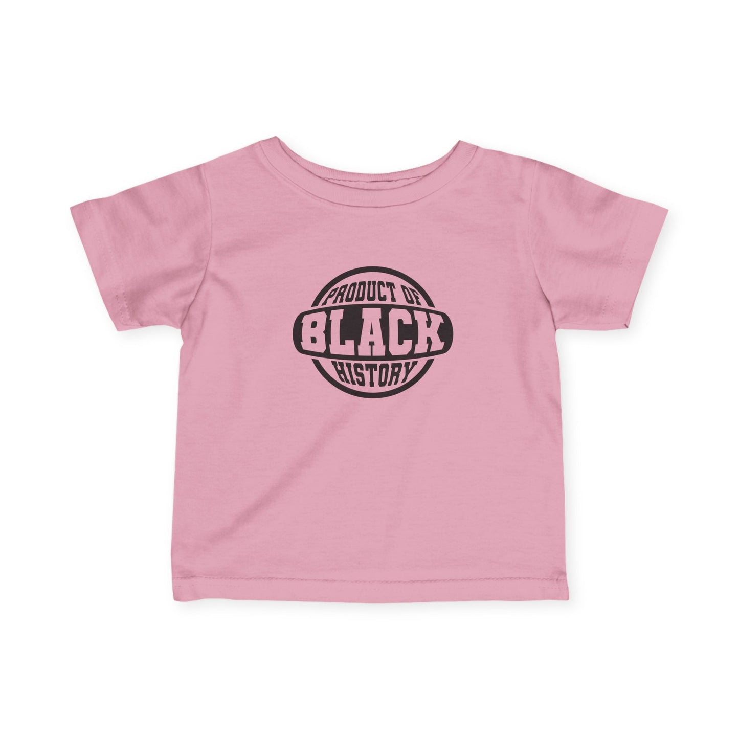 Infant Tee — "Product of Black History" Retro Badge Baby Shirt